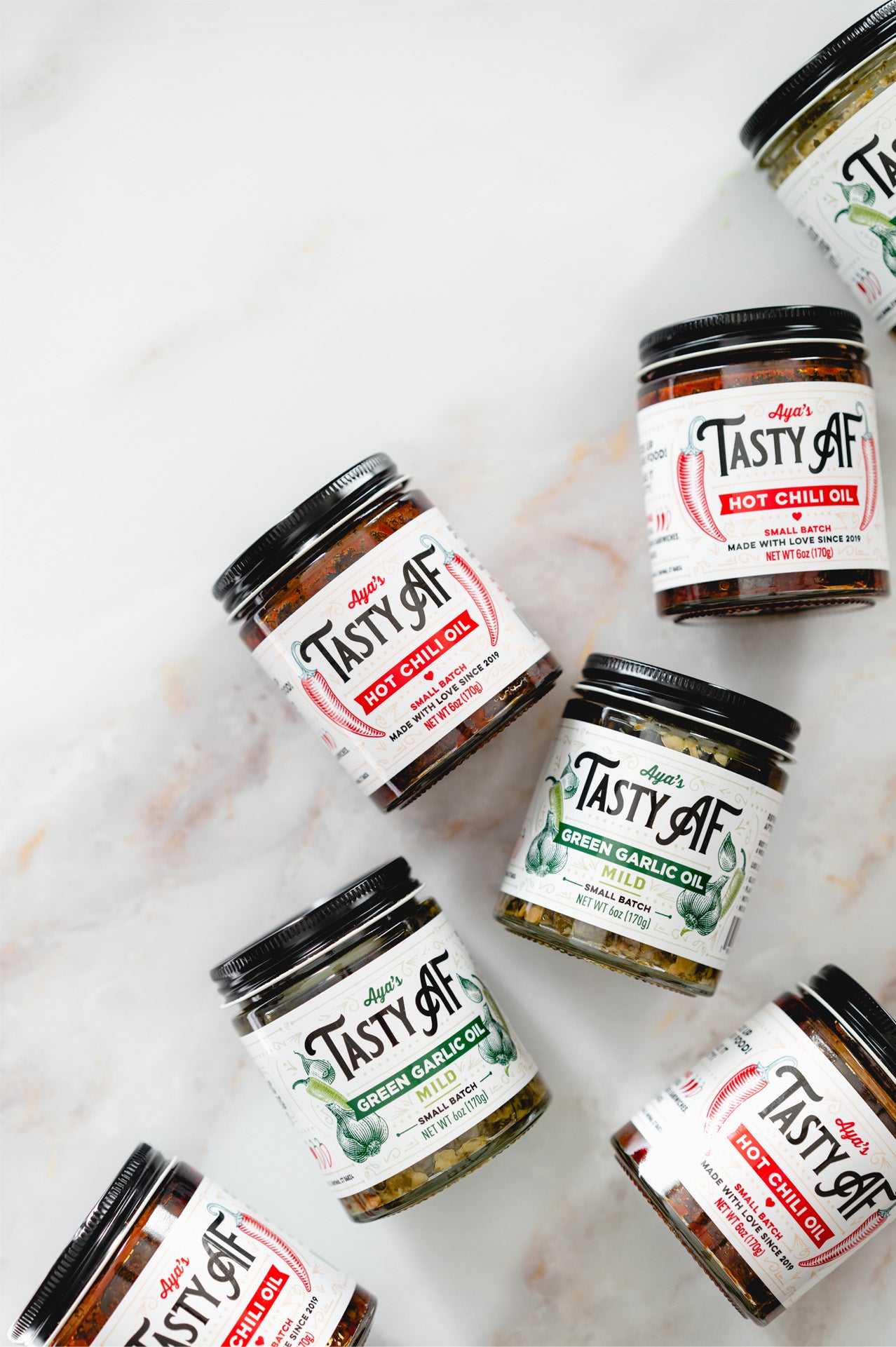 Bundle of 12 Tasty AF chili oil jars