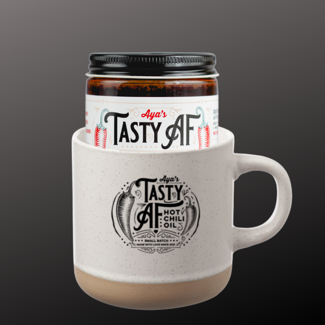 Tasty AF Mug and Chili Oil jar set