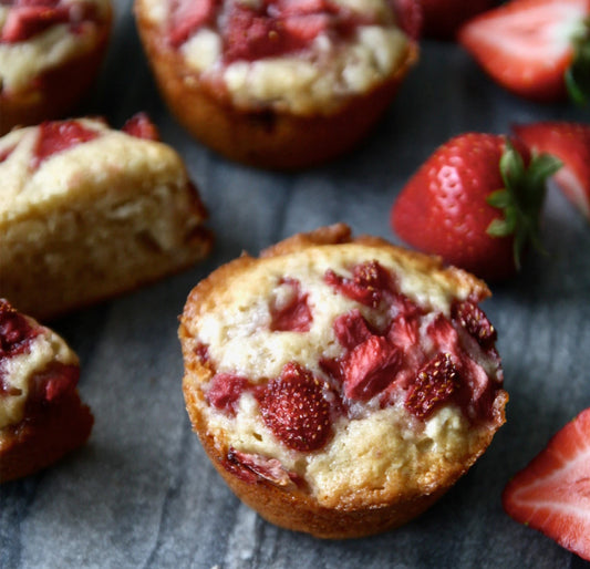 Strawberry Banana Yogurt Muffins aka "Smoothie Muffins"